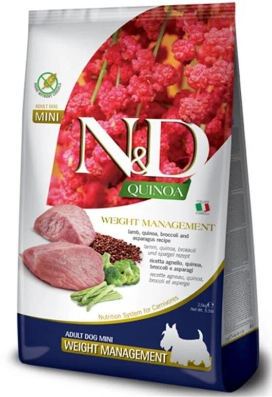 N&d Quinoa Tahılsız Kilo Problemli Kuzulu Küçük Irk Yetişkin Köpek Maması 2.5 KG | SRC: Barcode: 8010276040114